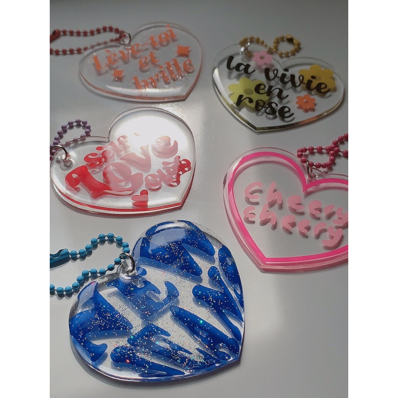 HEARTSHAPE KEYCHAIN móc khoá tim làm theo yêu cầu