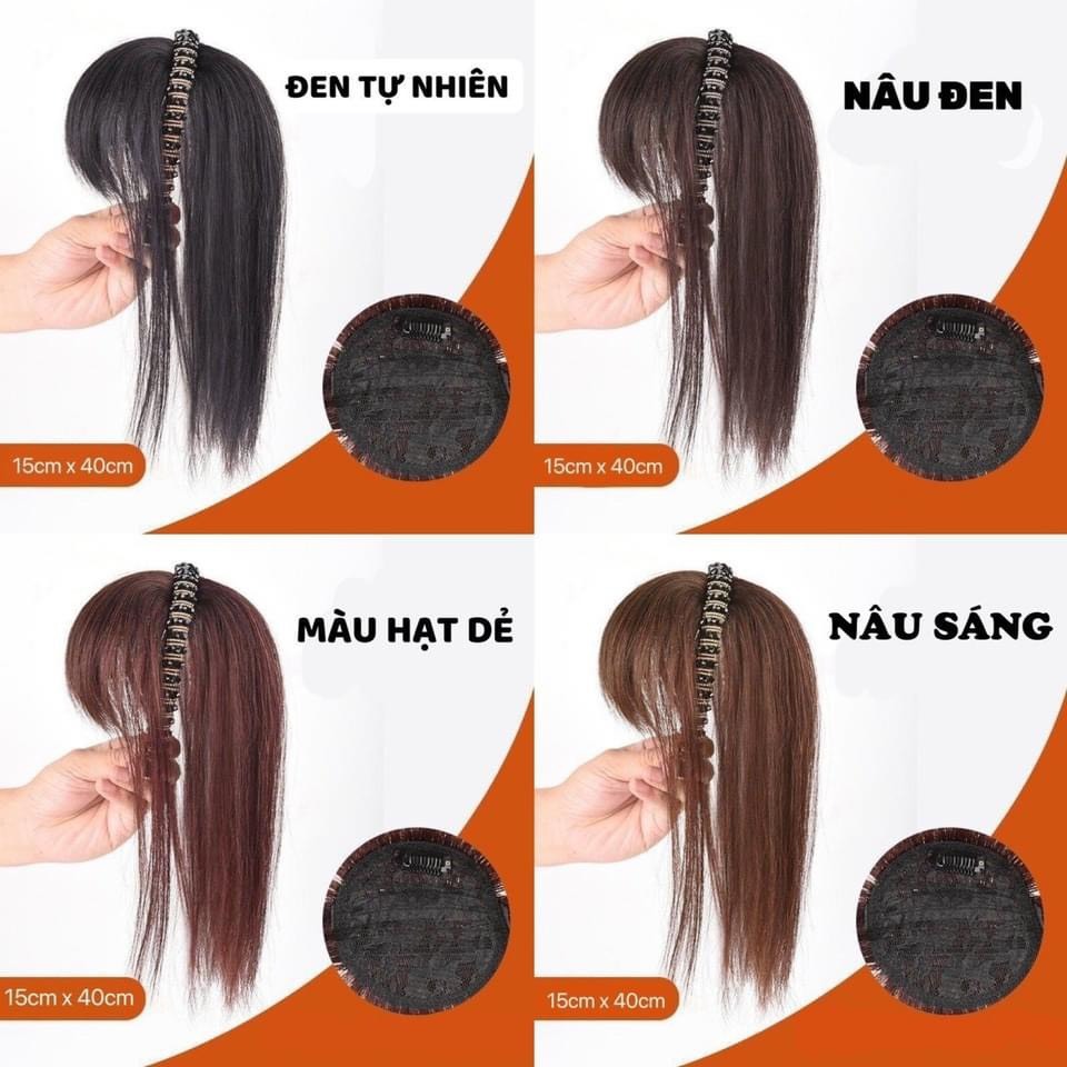 Bờm che hói tóc giả hàng đính đá cao cấp