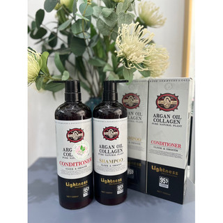 Cặp dầu gội xả Lightness Argan Oil collagen 1000ml x 2