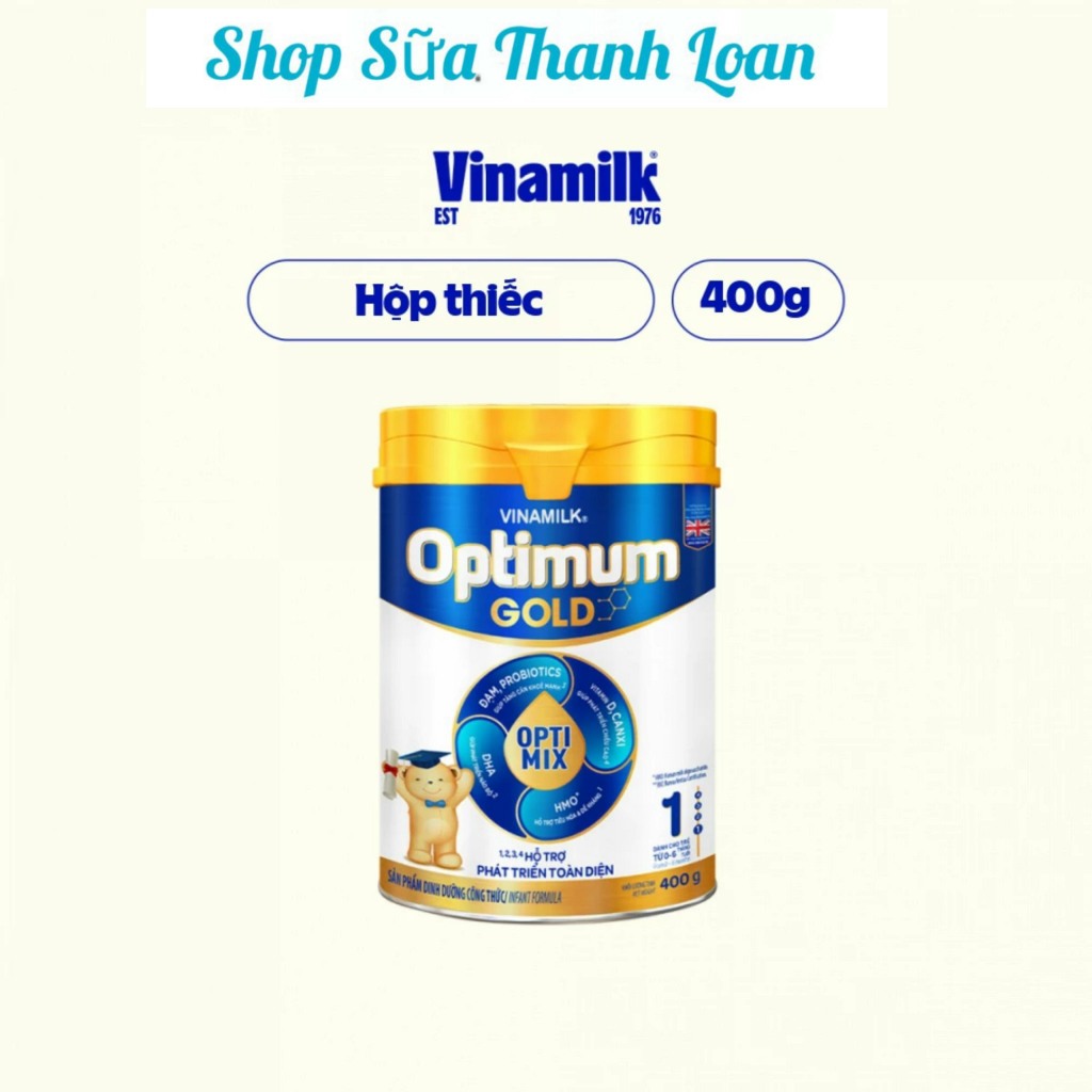 [HSD T4-2025] [Mẫu Mới] Sữa Bột Vinamilk Optimum Gold 1 400g.