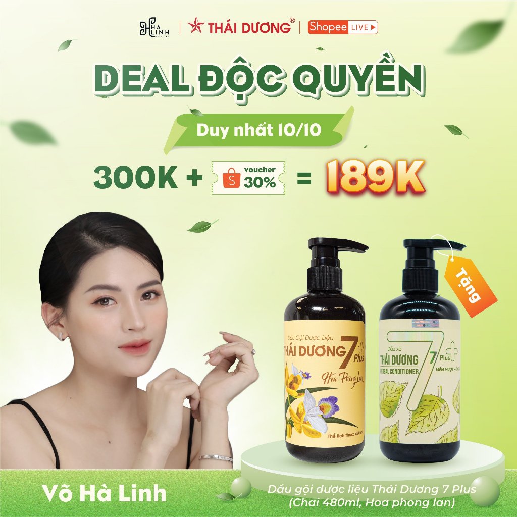 Dầu gội Thái Dương 7 Plus 480ml Tặng Dầu xả Thái Dương 7 Plus 480ml