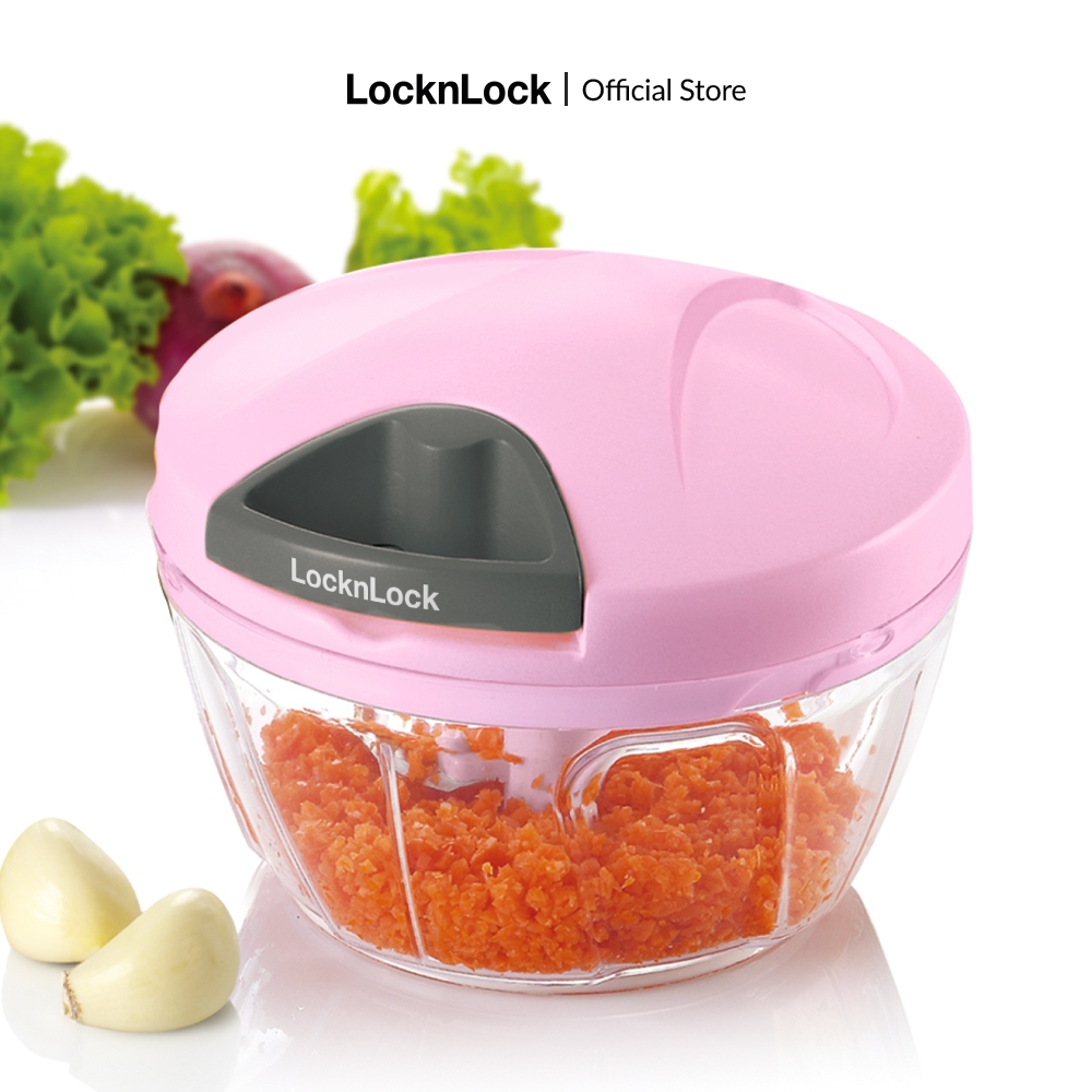 Dụng cụ băm rau củ quả Lock&Lock, Size S, 400ml - Màu Pink - CKS308PIK