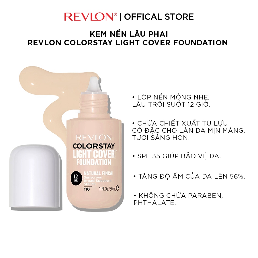 [Độc Quyền 12.12] Combo Kem Che Khuyết Điểm ColorStay Full Coverage Và Kem Nền Light Cover Foundation Revlon - Set 2.3