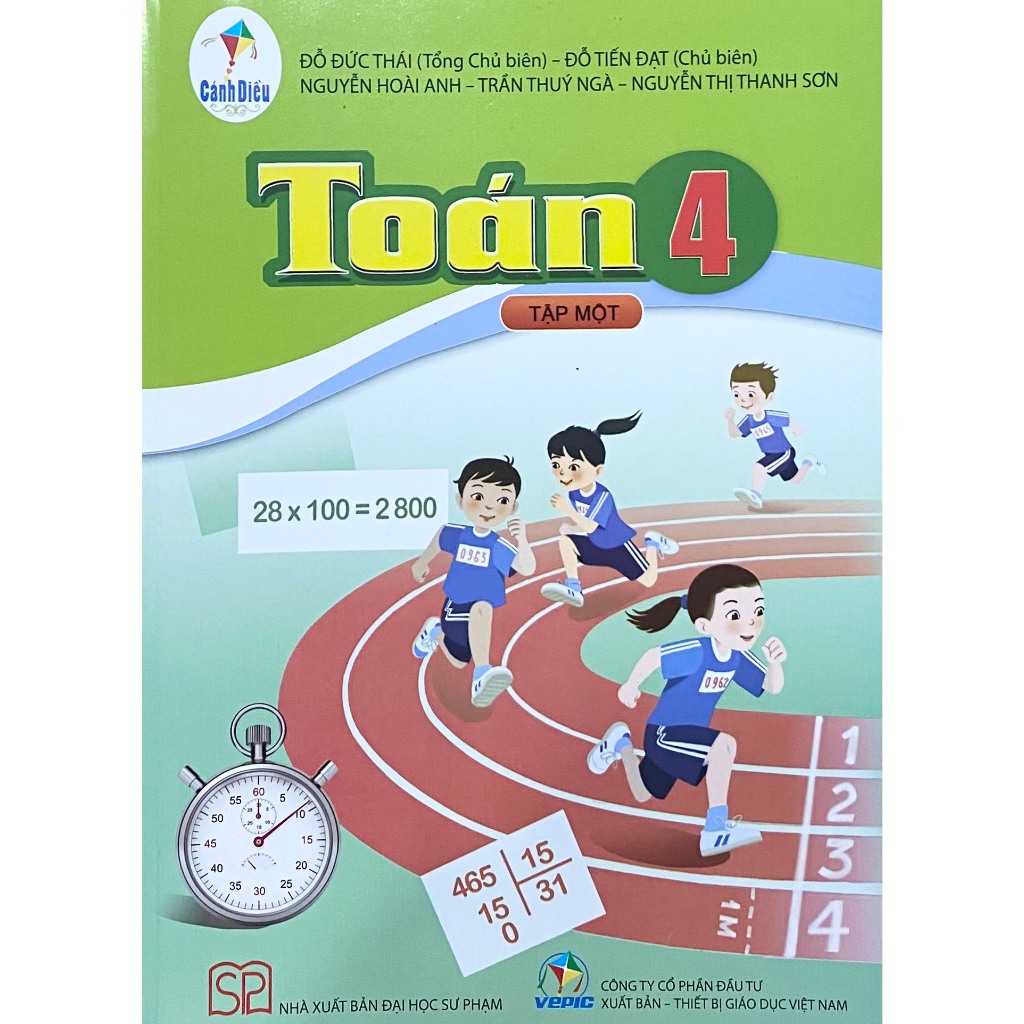 Sách giáo khoa Toán 4 tập 1 - Cánh Diều (Bán kèm bao sách và bút chì 2B)