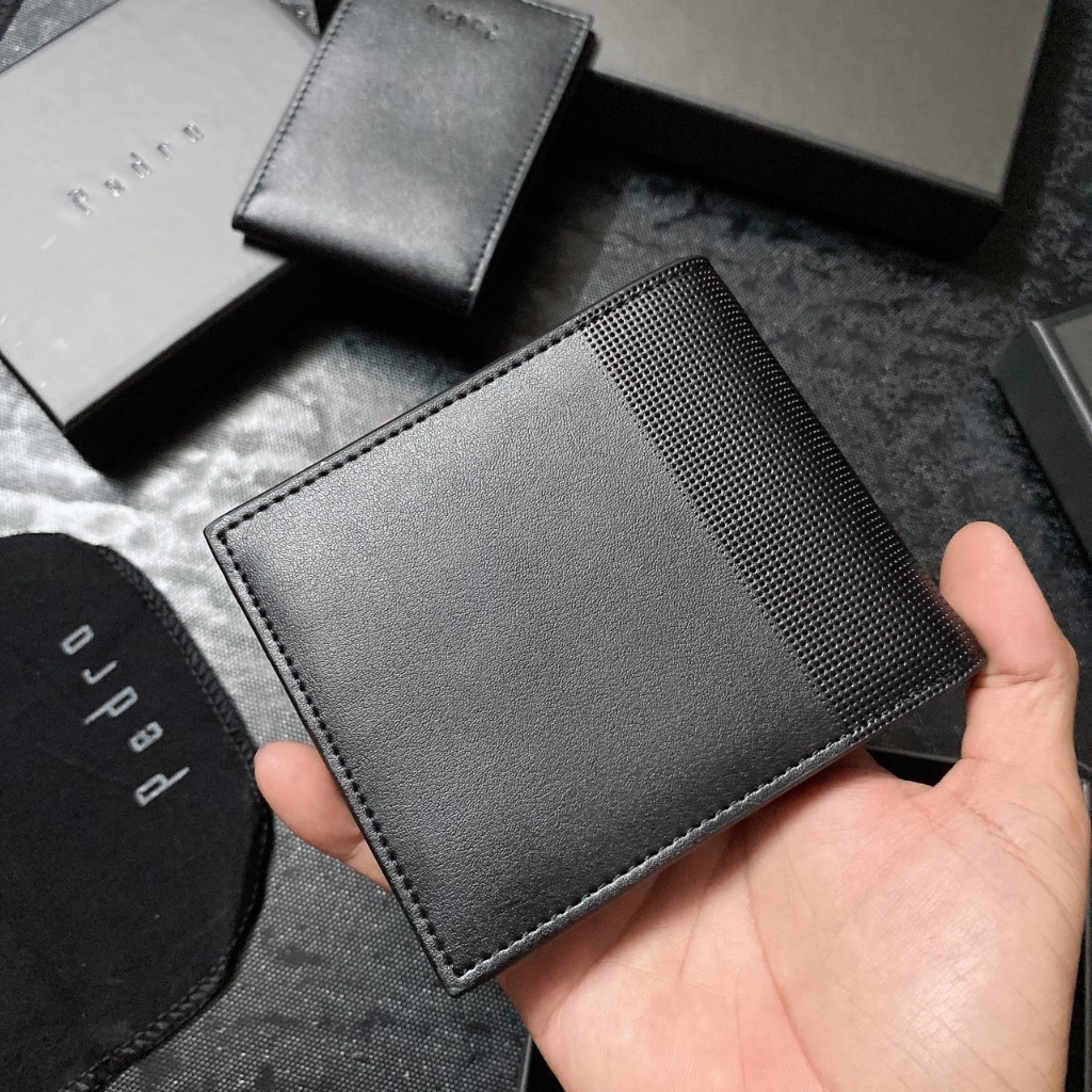 Ví ngắn nam 2 sọc đứng logo tròn - V389