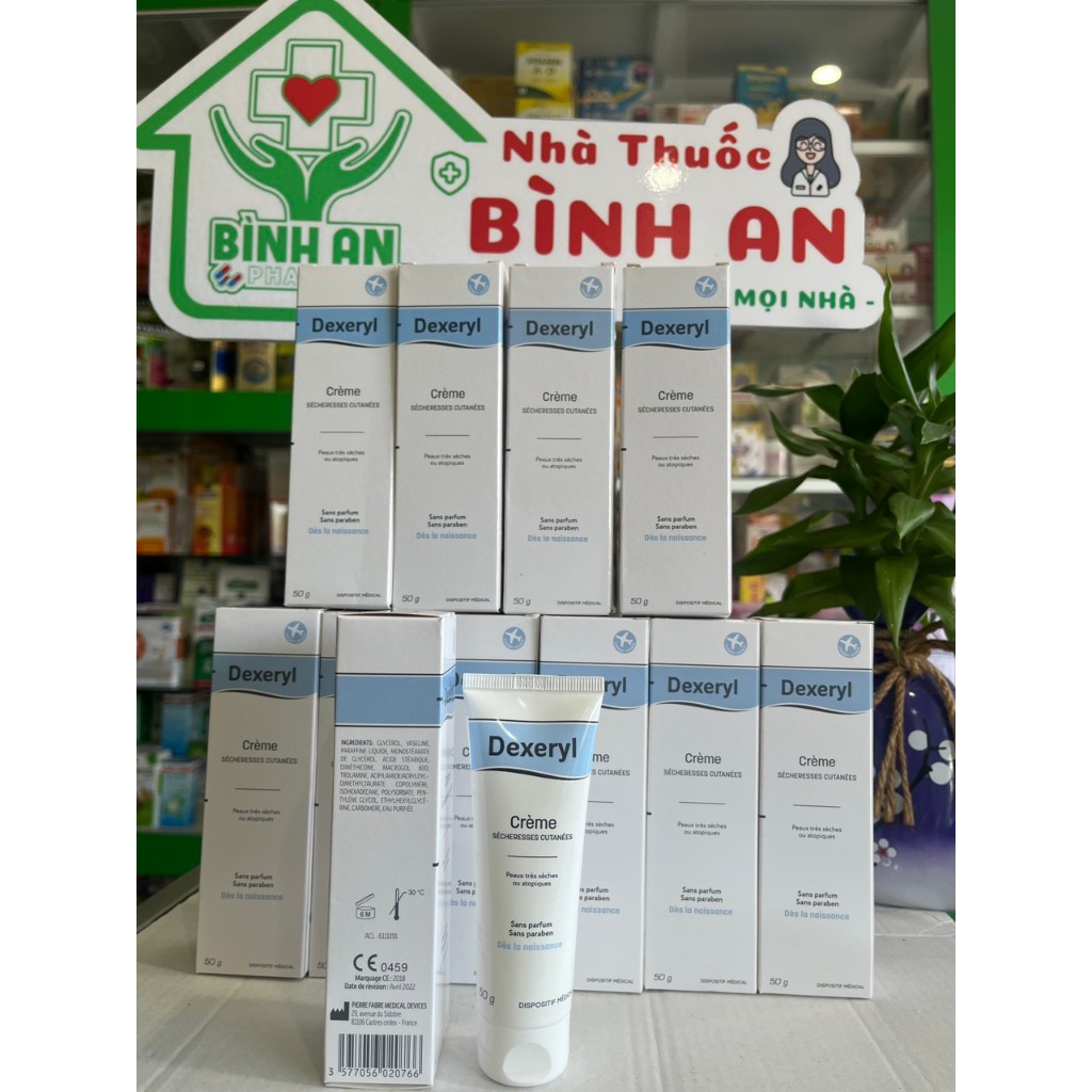 Kem nẻ dưỡng ẩm Dexeryl Creme, Pháp (50g) hỗ trợ da nứt nẻ, chàm sữa, mẩn ngứa - NT Bình An.