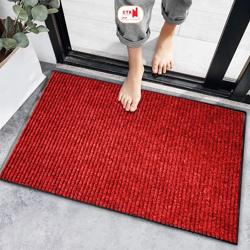Thảm chùi chân mặt len cao cấp, thảm đế cao su Corido 40cm x 60cm, 50cm x 70cm