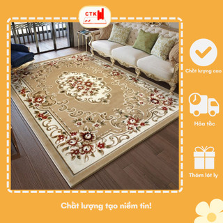 Thảm trải sàn phòng khách, thảm len trang trí phòng ngủ cao cấp cổ điển tỉa bông 160x 120cm