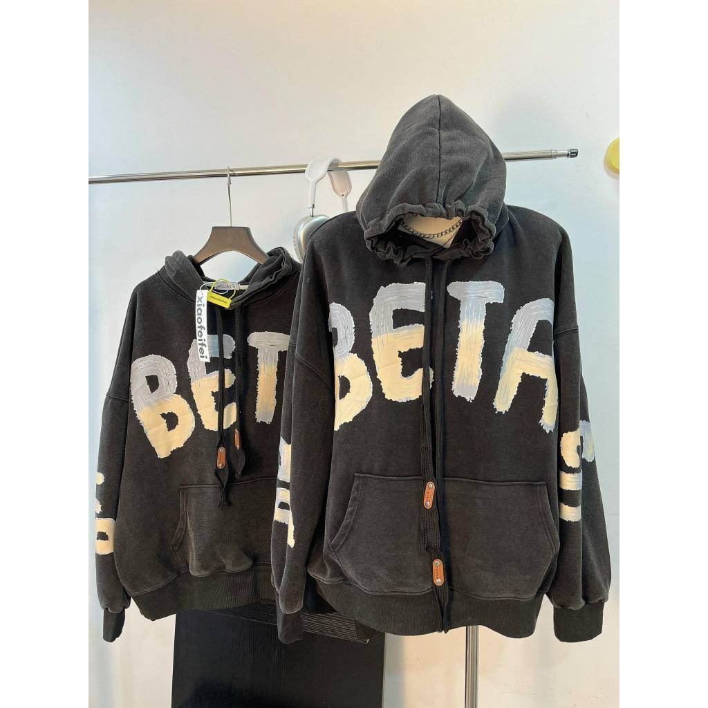 ÁO NỈ HOODIE KHÓI LOANG CHỮ NGỰC FREESIZE HÀNG QC