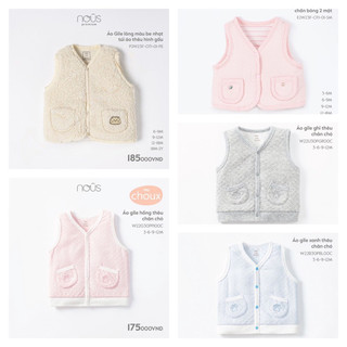 Áo ghi lê nous size 3-6m đến 18-24m