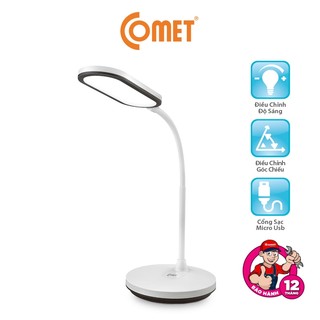 Đèn Học LED Comet CT175 5W Để Bàn Làm Việc, Đọc Sách, Pin Tích Điện, Chống Cận Thị 3 Màu Ánh Sáng,Cảm Ứng Thông Minh