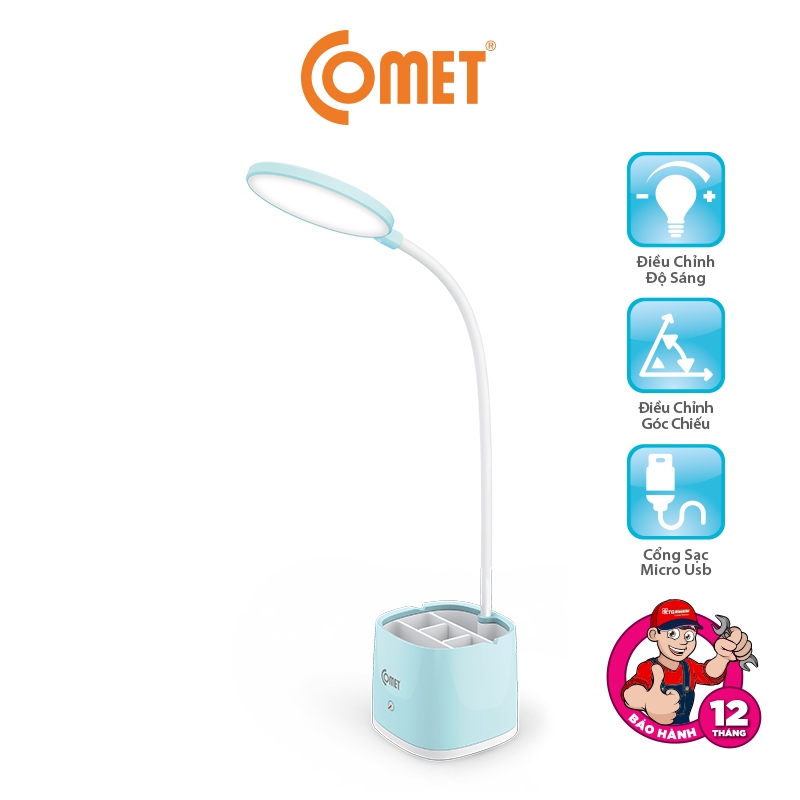 Đèn bàn sạc Led COMET CT178 công suất 3W, có ngăn đựng dụng cụ