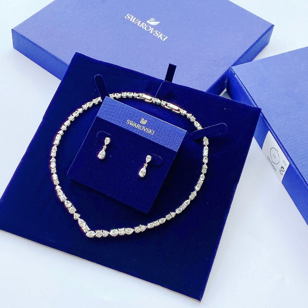 Set Tennis Deluxe Gồm Vòng cổ + Bông Tai