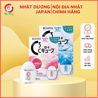 Nhỏ Mắt Rohto C3 Cube 13ml Nhật Bản dùng được cho mắt đeo len les, dưỡng mắt sáng khỏe, phòng ngừa các bệnh về mắt