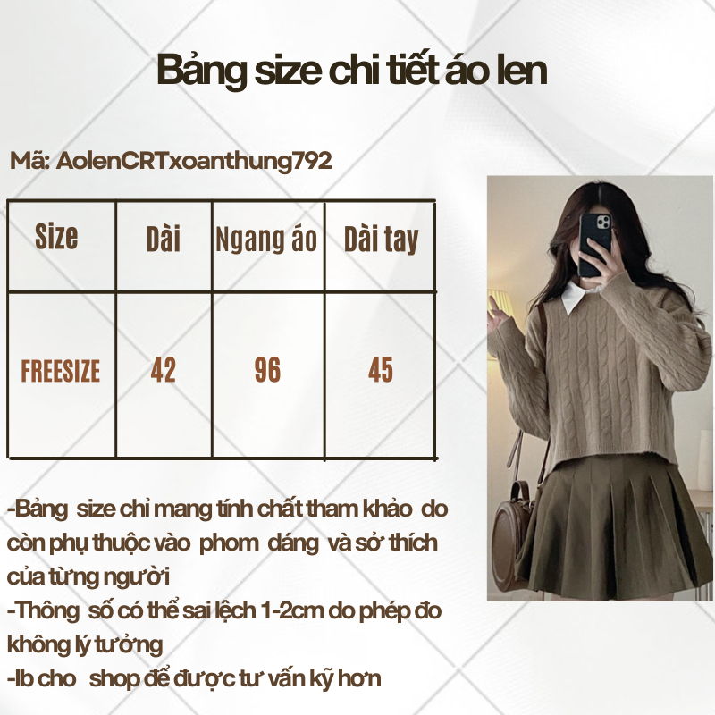 Áo len croptop xoắn thừng hàng quảng châu - Sammy House - AolenCRTxoanthung792_P11K16