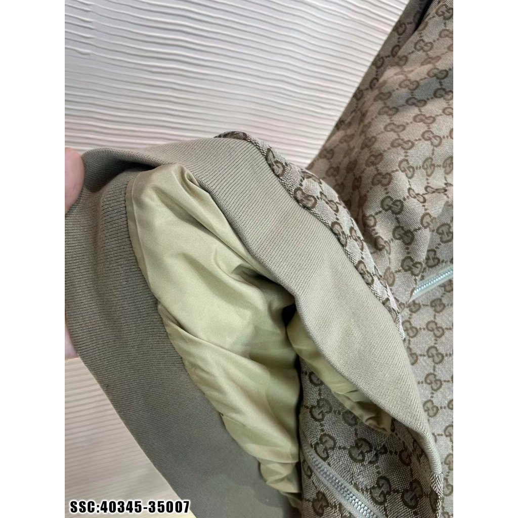 🔥Hot🔥Áo khoác bomber Gucci monogram logo thêu bo cổ hot trend Nam nữ Thu Đông 2023