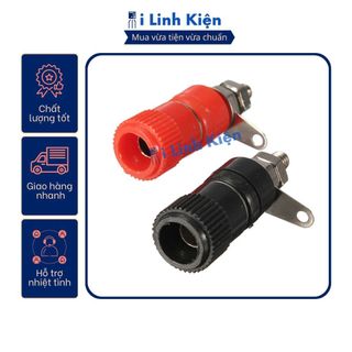 Đôi jack bắp chuối cái 4mm (đen+đỏ)