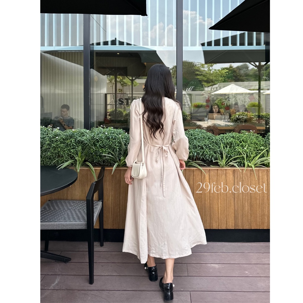 Váy Xinh Babydoll Xếp Ly 29feb.closet Dài Tay Dáng Suông Xòe Nhẹ Nhàng Nữ Tính Nhẹ Nhàng - V152