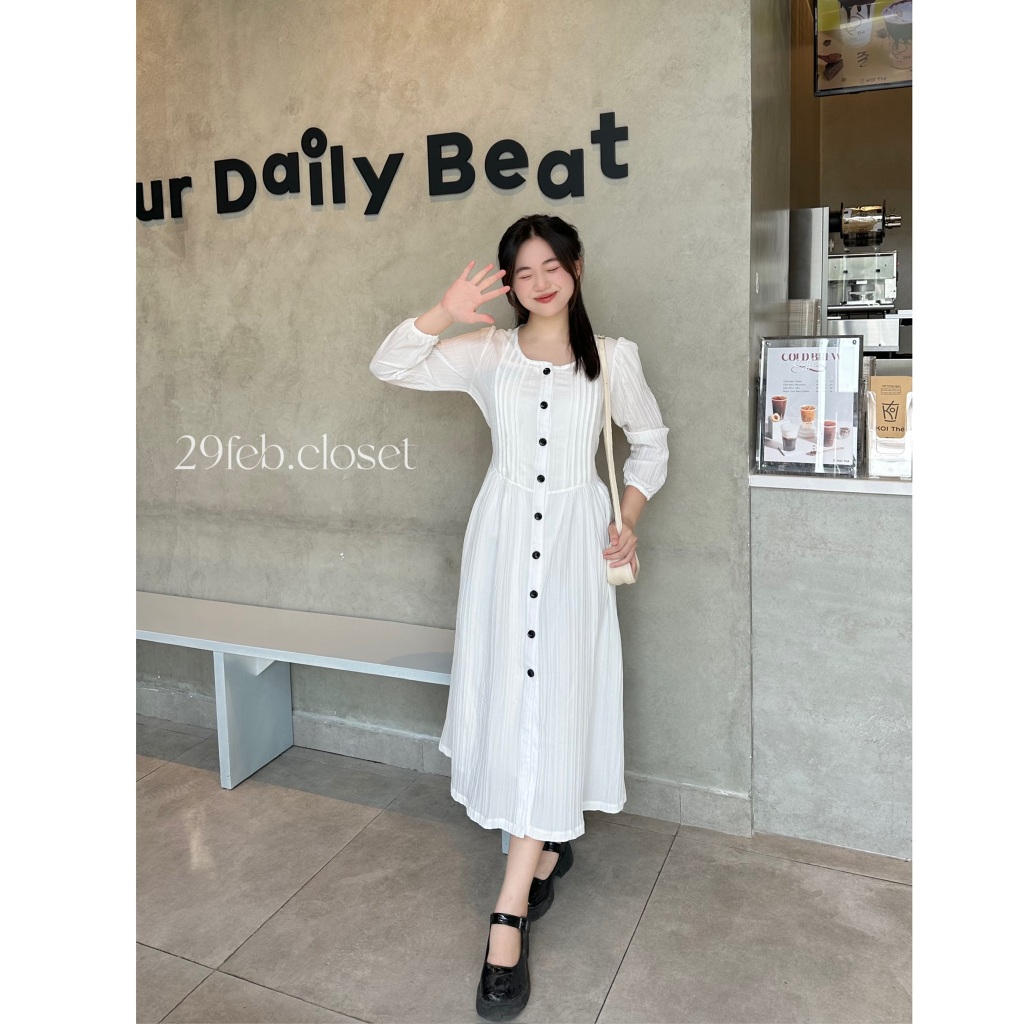 Váy Xinh Babydoll Xếp Ly 29feb.closet Dài Tay Dáng Suông Xòe Nhẹ Nhàng Nữ Tính Nhẹ Nhàng - V152