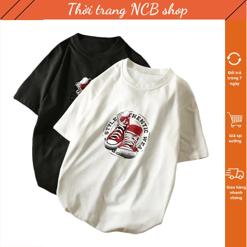 Áo phông nam, áo thun nam in hình đôi giày đẹp , thể hiện sự cá tính của bản thân