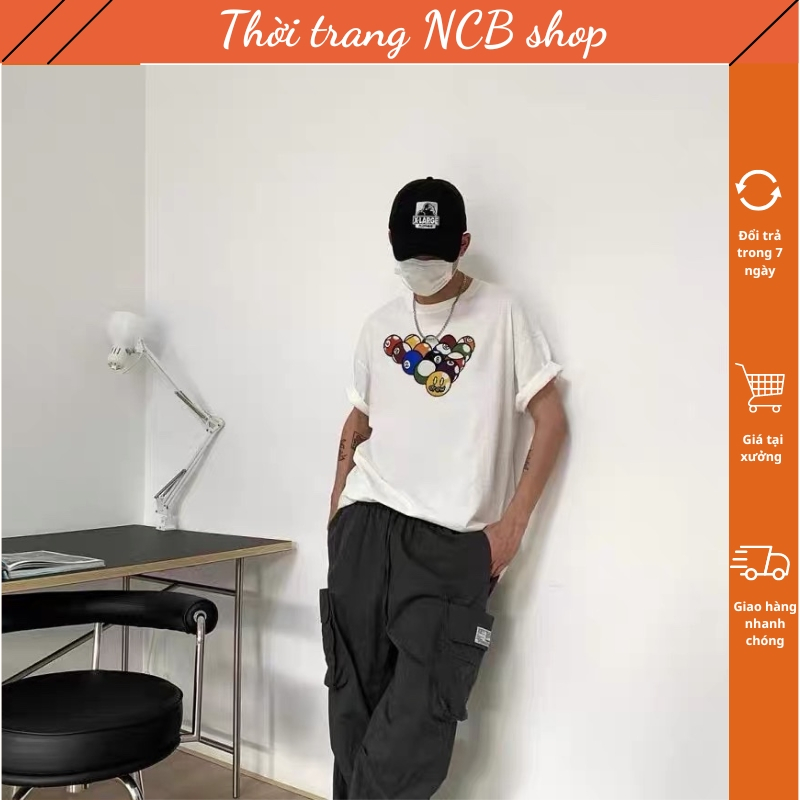 Áo phông nam nữ , áo thun nam nữ in hình bóng bida đẹp