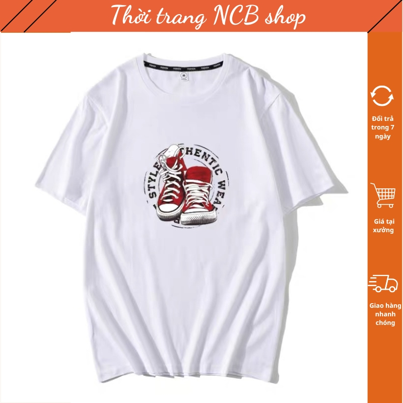 Áo phông nam, áo thun nam in hình đôi giày đẹp , thể hiện sự cá tính của bản thân
