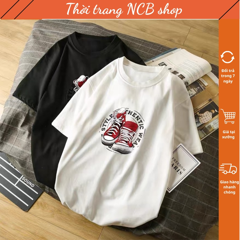 Áo phông nam, áo thun nam in hình đôi giày đẹp , thể hiện sự cá tính của bản thân