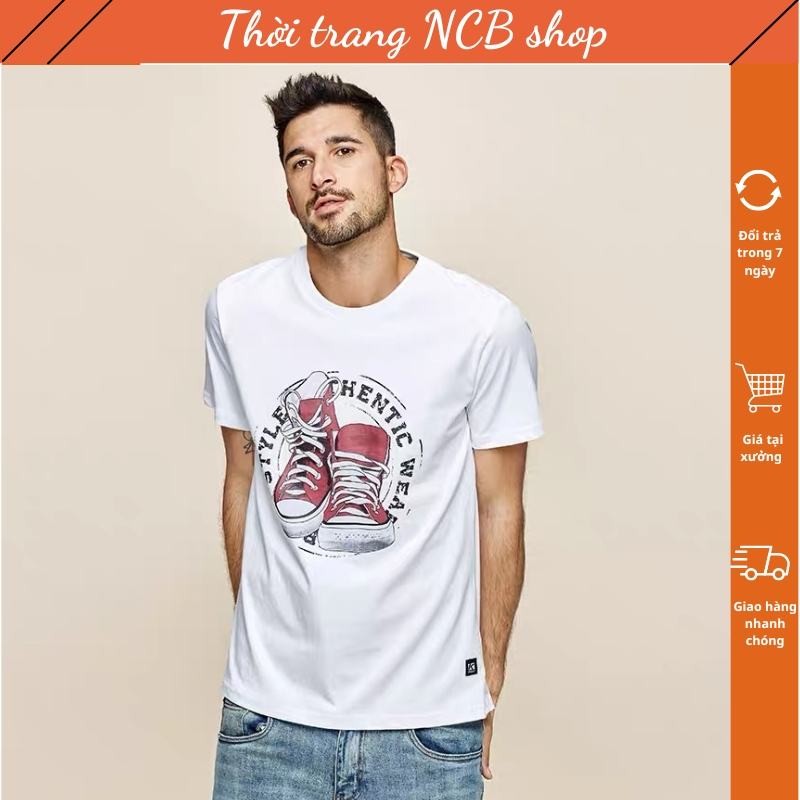 Áo phông nam, áo thun nam in hình đôi giày đẹp , thể hiện sự cá tính của bản thân