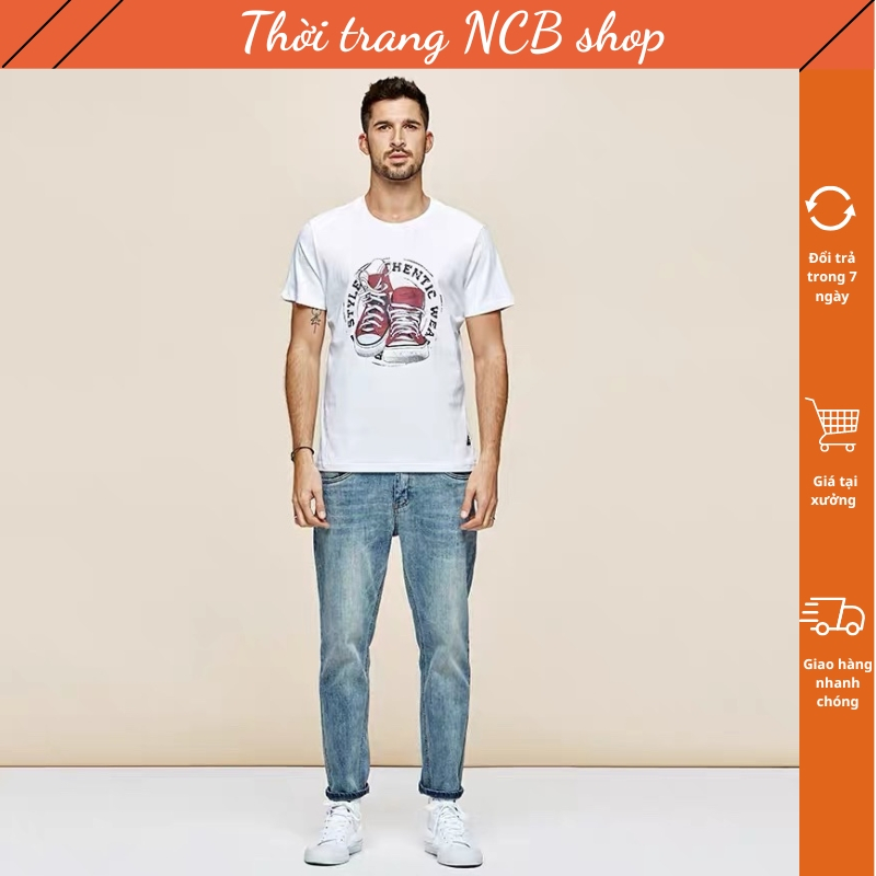 Áo phông nam, áo thun nam in hình đôi giày đẹp , thể hiện sự cá tính của bản thân