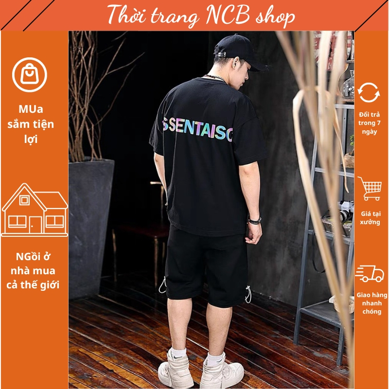 Áo phông nam, áo thun nam form rộng , in chữ 7 màu , chất vải cotton co giãn 4 chiều mặc thoáng mát