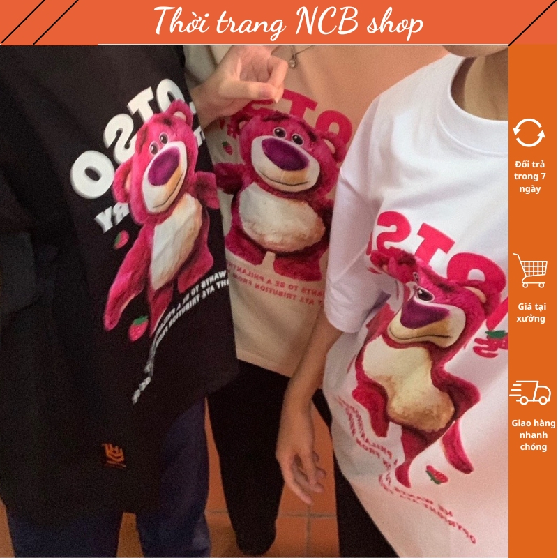 Áo phông nữ , áo thun nữ in hình gấu đẹp , chất vải cotton co giãn 4 chiều thoáng mát