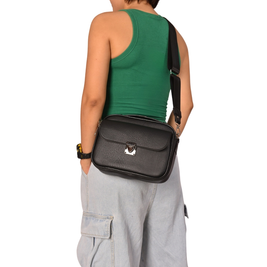 Túi Đeo Chéo Da Nam Cao Cấp, Túi Xách Thời Trang Hàn Quốc Chất Liệu Da PU