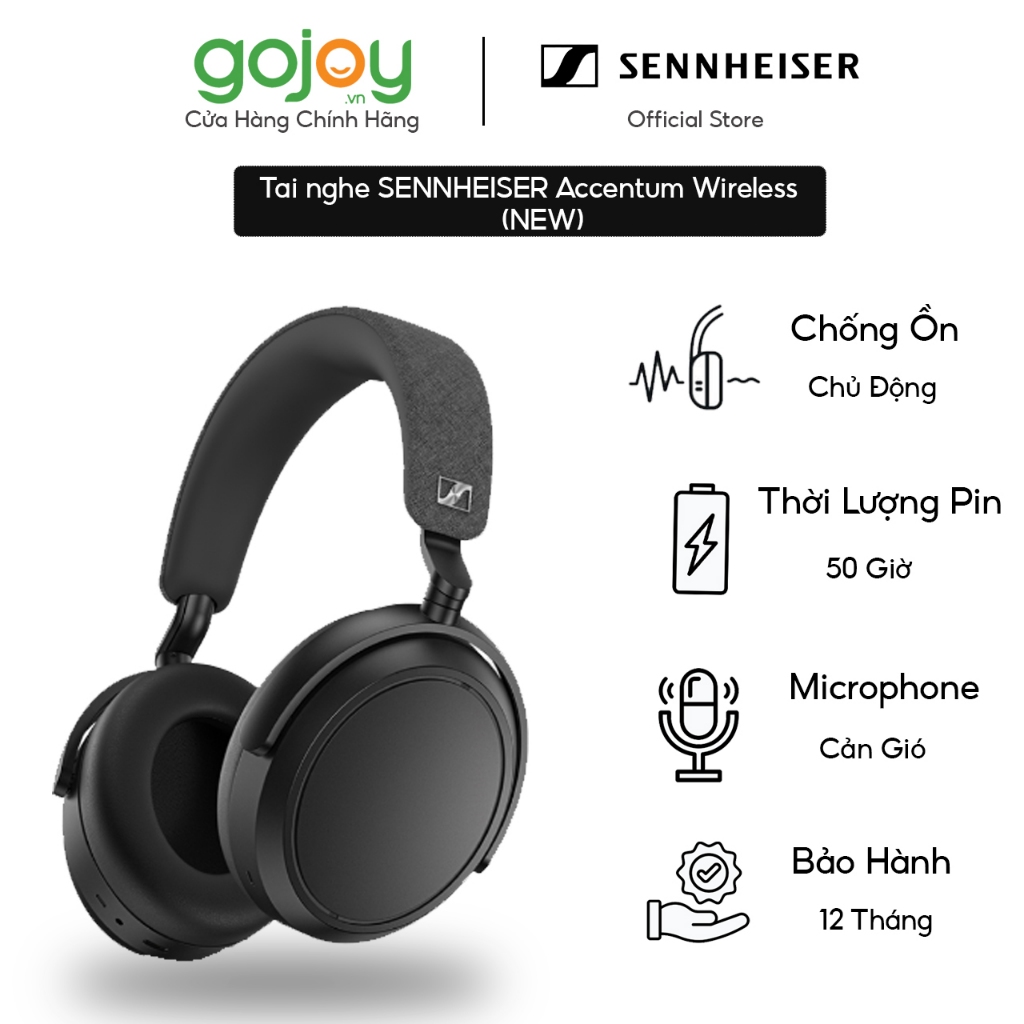 Tai nghe không dây SENNHEISER Accentum Wireless - GOJOY Phân Phối Và Bảo Hành Chính Hãng 24 Tháng