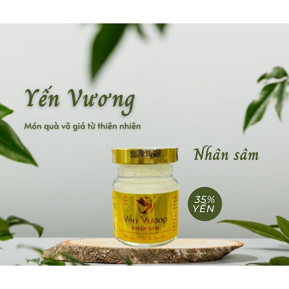 Yến Vương 35% Nhân sâm - Yến Monnest Nhân Sâm 22% Bổ Dưỡng - Yến Nha Trang 35% hàm lượng yến và nhân sâm