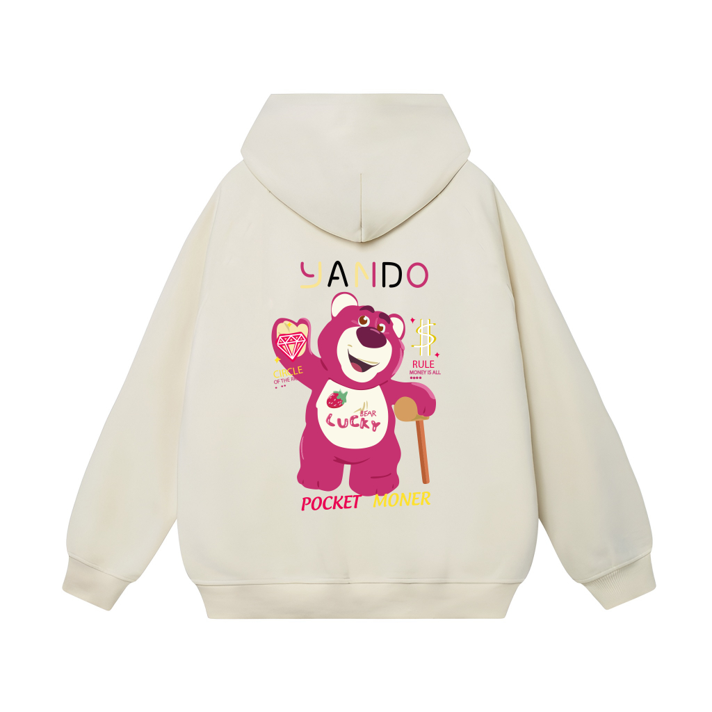 Áo Hoodie Form Rộng YANDO OUTFITS Pocket Money P066 Thun Cotton French Terry 350GSM Local Brand