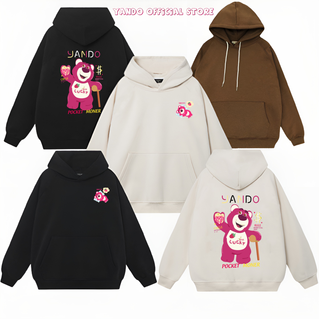 Áo Hoodie Form Rộng YANDO OUTFITS Pocket Money P066 Thun Cotton French Terry 350GSM Local Brand