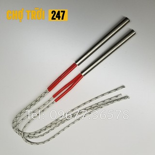 Thanh gia nhiệt một đầu phi 6, thanh nhiệt sấy khuôn, điện trở đốt nóng một đầu điện áp 220V