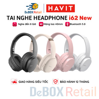 Tai Nghe Bluetooth Headphone HAVIT i62, Driver 40mm, BT 5.0, Nghe Đến 8H, Gập Gọn - Hàng Chính Hãng Bảo Hành 12 Tháng