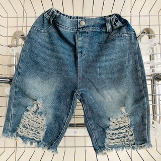 Quần Short Jean Cá Tính Chất Cực Mềm Bé Trai 15-30Kg QJL23_3