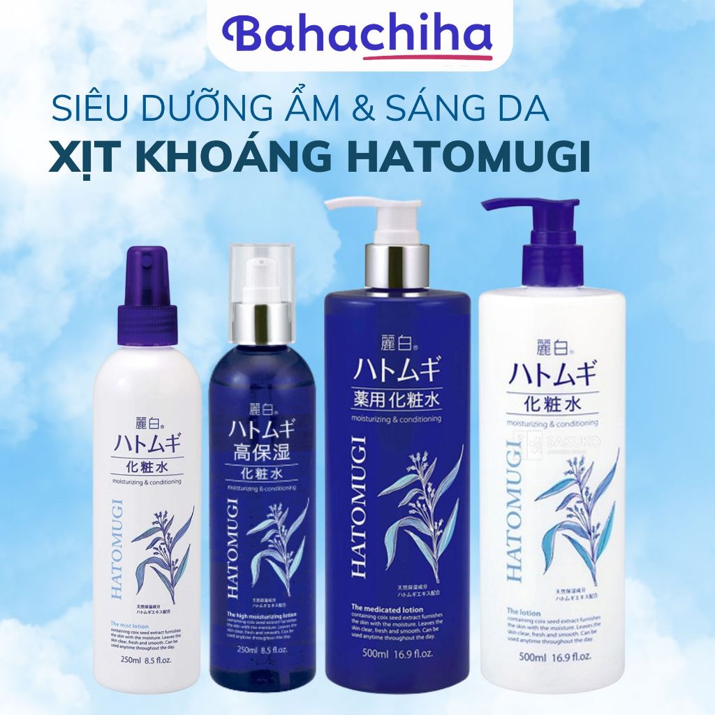 Nước Hoa Hồng Ý Dĩ Dưỡng Ẩm, Làm Trắng Da Reihaku Hatomugi Lotion chiết xuất hạt ý dĩ Nhật Bản - Bahachiha