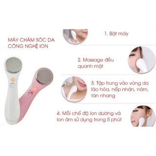 máy massage mặt mini ion thư giãn chống lão hoá