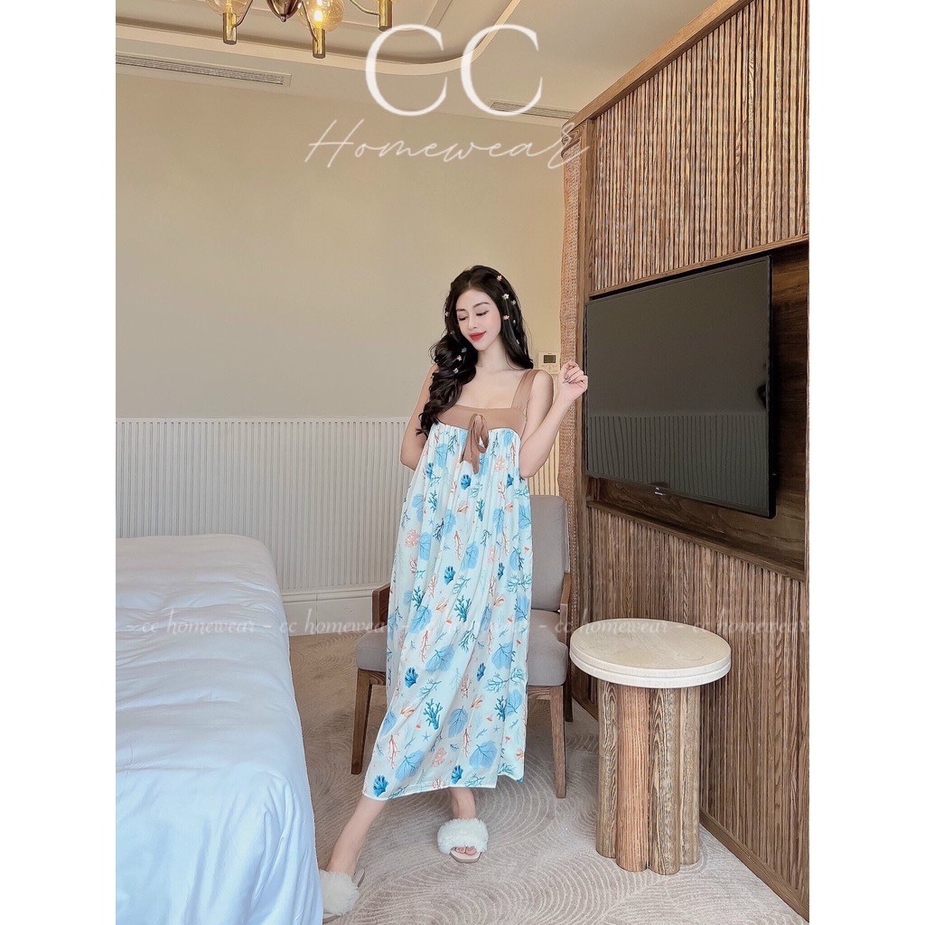 Đầm Ngủ Nữ Sexy Váy Ngủ 2 Dây Bigsize Lụa Latin Cao Cấp Hàng Loại 1