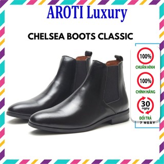 Giày boots nam Chelsea Boots Classic đế khâu-CB548 nhám sp12