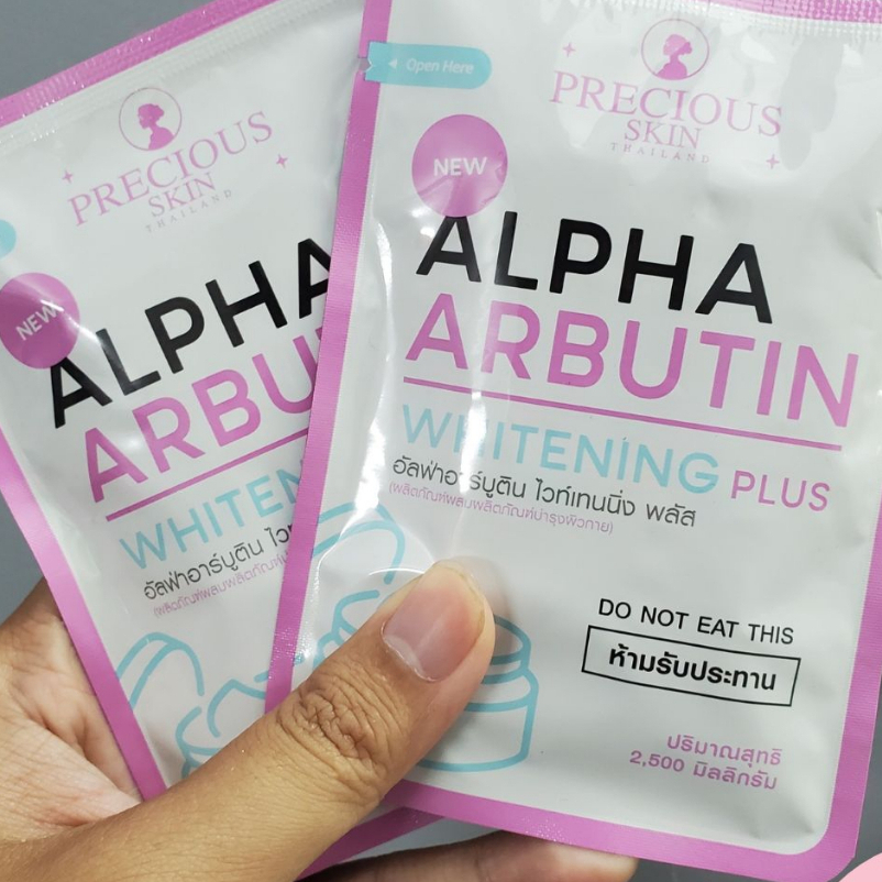 Viên Bột Kích Trắng Và Dưỡng Trắng Da Alpha Arbutin Whitening Plus Precious Skin Thái Lan Vỉ 10 Viên