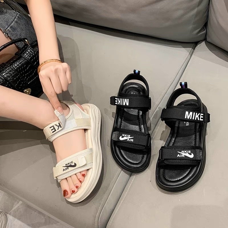 Sandal nữ quai dán, dép quai hậu đi học hot 2023 , Sandal nữ 2 quai dán, chất da mềm và êm chân