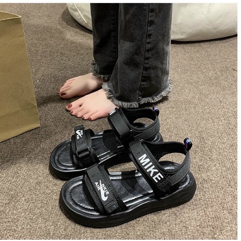 Sandal nữ quai dán, dép quai hậu đi học hot 2023 , Sandal nữ 2 quai dán, chất da mềm và êm chân