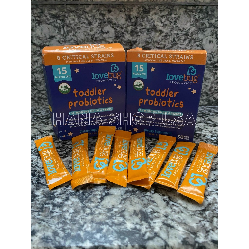 Men vi sinh/ lợi khuẩn hữu cơ Lovebug - 10 gói