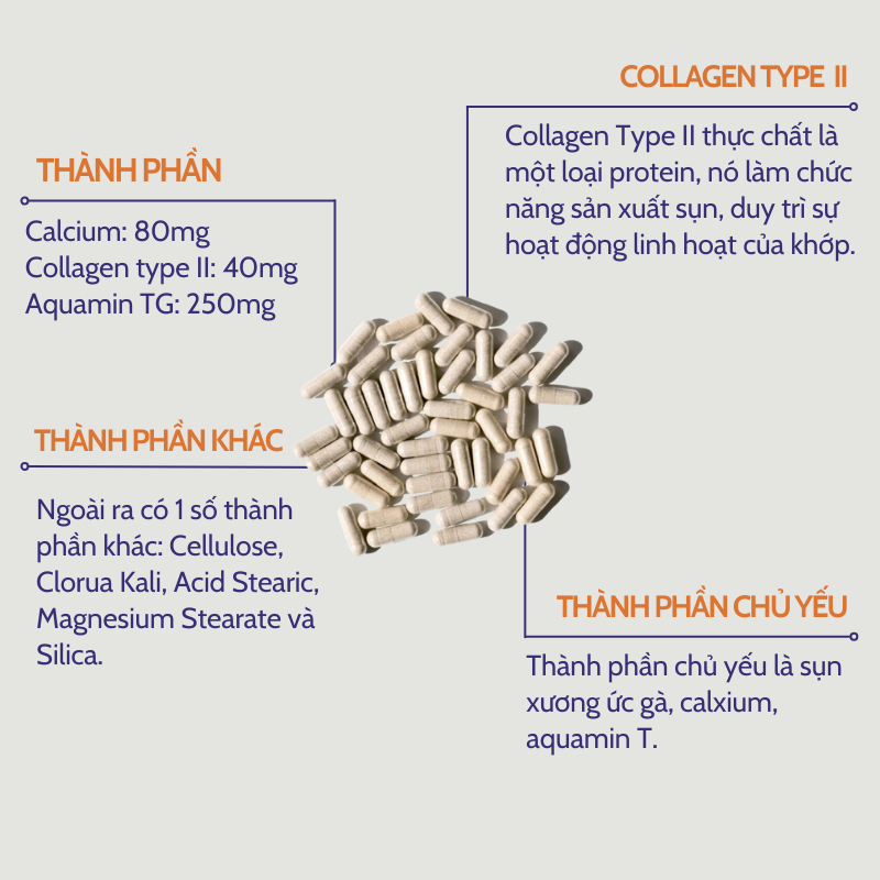 Viên uống hỗ trợ xương khớp, đau khớp tăng dịch nhầy cho khớp Now UC-II Collagen Type II Joint Health 60 Viên