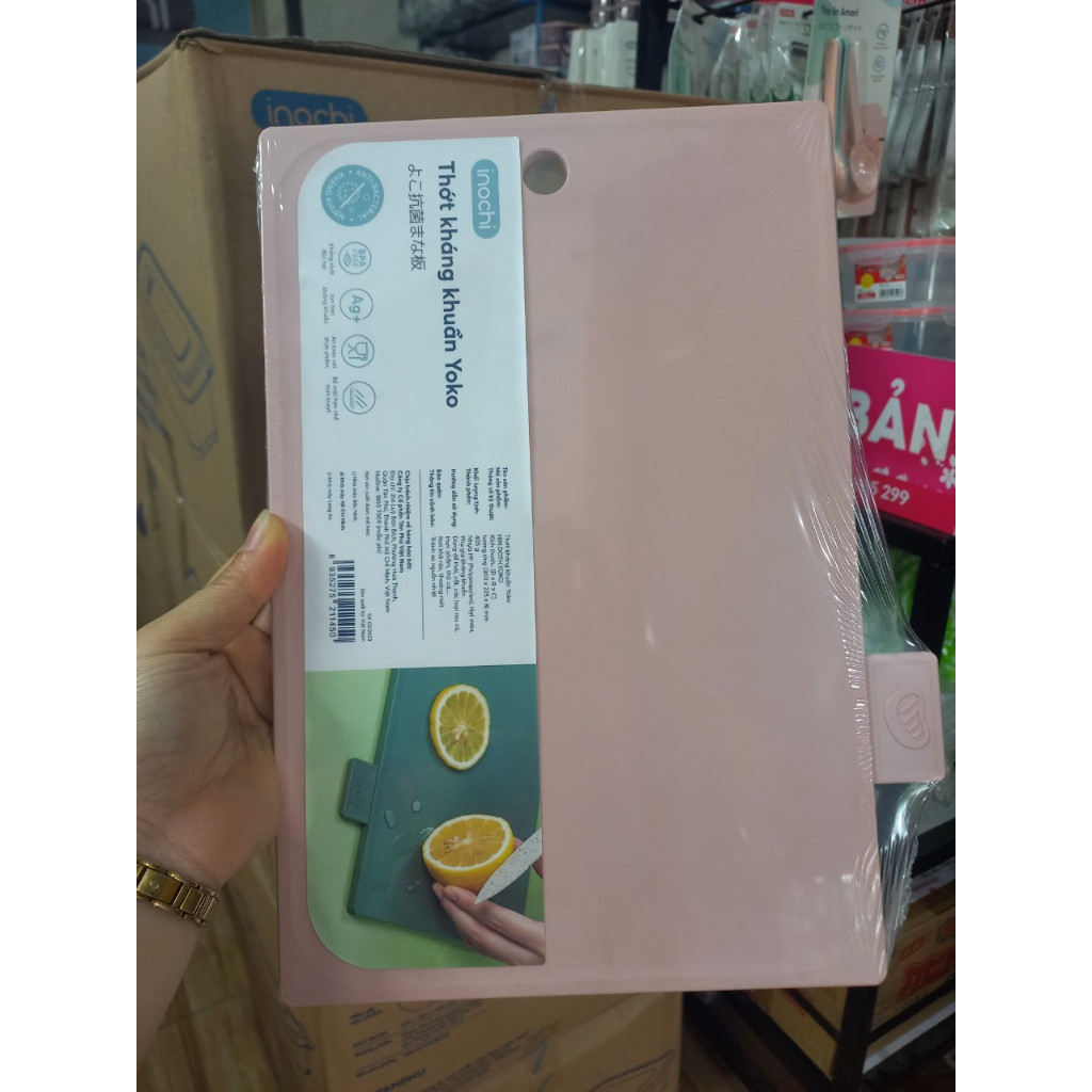 Thớt Nhựa Đa Năng Yoko Inochi Chất Liệu Nhựa PP Có Ion Bạc Ag+ Kháng Khuẩn Phù Hợp Vơi Mọi Gia Đình