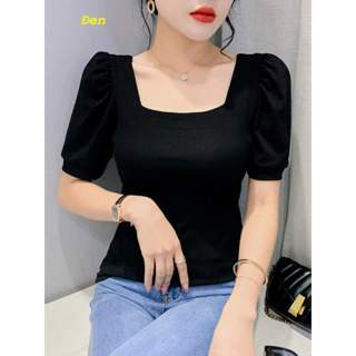  Áo Trung Niên Nữ U30 U40 U50 Tay Phồng Cổ Vuông Kiểu Dáng Sơ Mi_ Áo Cho Mẹ 